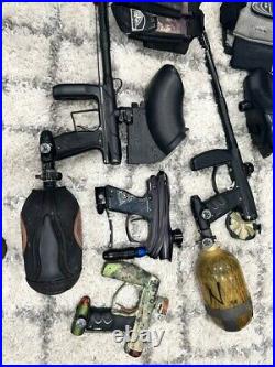 4 paintball gun deal 1 Empire Axe Pro, 2 Empire Axe and DM5 plus gear