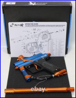 Azodin Blitz 4 Electronic. 68 Caliber Paintball Gun Blue/Orange READ