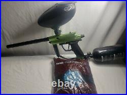 Azodin Kaos 2 Paintball Gun (Green/Black) WithHopper, Paintballs and Tank UNTESTED