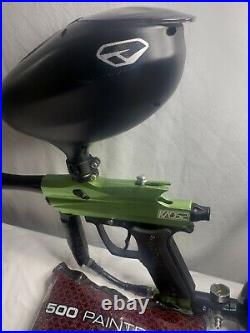 Azodin Kaos 2 Paintball Gun (Green/Black) WithHopper, Paintballs and Tank UNTESTED