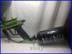 Azodin Kaos 2 Paintball Gun (Green/Black) WithHopper, Paintballs and Tank UNTESTED