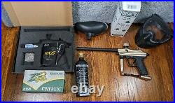 Azodin Kaos Paintball Marker Gun Bundle Hopper, C02 Tank, Paintballs Black Gold