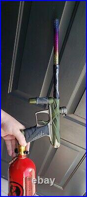 Bob Long Onslaught Paintball Marker Field One Used Very Nice Od Green/Gray