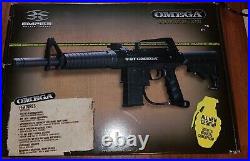 Empire BT Omega Semi-Auto Mechanical Paintball Marker Gun w Box, Hopper, Mask ++