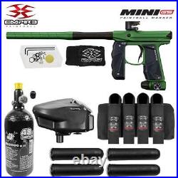 Empire Mini GS Full Auto Advanced Paintball Gun Package Dust Green Brown