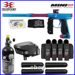 Empire Mini GS Full Auto Advanced Paintball Gun Package Dust Light Blue Pink