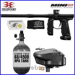 Empire Mini GS Full Auto HPA Paintball Gun Package C Dust Black 2pc Barrel