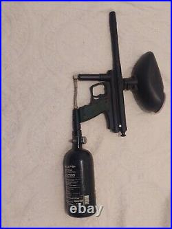 Empire Paintball Gun Black Dark Green Handles All Tank Included