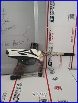 GoG eNMEy. 68 Caliber Paintball Gun Marker Rare White Trl4#318