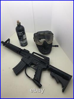 JT Tactical Paintball Gun BLACK With Mask And Tank, NO HOPPER