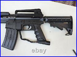 JT Tactical Paintball Gun Marker M-16 style Black w Adjustable Stock Tested