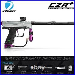 Maddog DYE CZR+. Cal Full Auto Paintball Gun Marker Elite Starter Kit GreyPurple