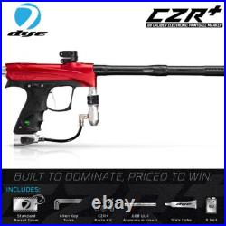 Maddog DYE CZR+. Cal Full Auto Paintball Gun Marker Elite Starter Kit Red Silver