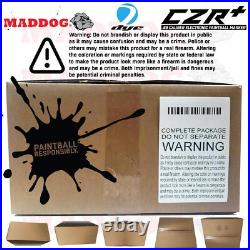 Maddog DYE CZR+. Cal Full Auto Paintball Gun Marker Elite Starter Kit Red Silver