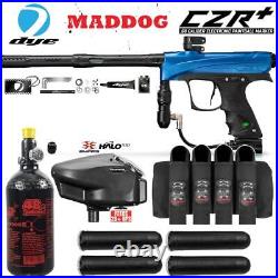 Maddog DYE CZR+ Full Auto Paintball Gun Marker Advanced Starter Kit Blue / Black