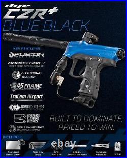 Maddog DYE CZR+ Full Auto Paintball Gun Marker Advanced Starter Kit Blue / Black