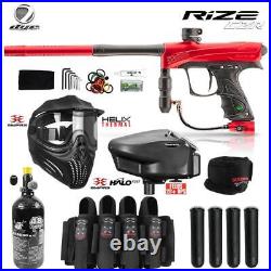 Maddog Dye Rize CZR Full Auto Paintball Gun Marker Starter Package Red / Black