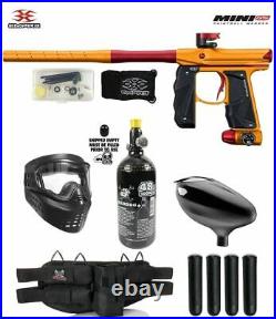 Maddog Empire Mini GS Starter HPA Paintball Gun Package Orange/Red 2-pc Barrel