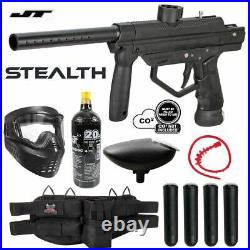 Maddog JT Stealth Semi-Automatic Silver CO2 Paintball Gun Starter Package