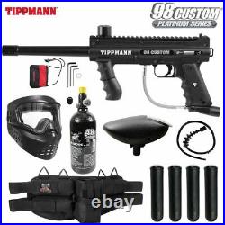 Maddog Tippmann 98 Custom BASIC Silver HPA Paintball Gun Marker Starter Package