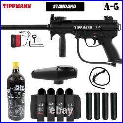 Maddog Tippmann A-5 Advanced CO2 Paintball Gun Marker Starter Package Black