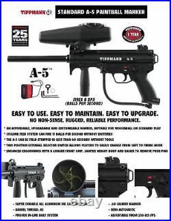 Maddog Tippmann A-5 Advanced CO2 Paintball Gun Marker Starter Package Black