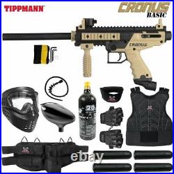 Maddog Tippmann Cronus Basic Protective CO2 Paintball Gun Starter Package Tan