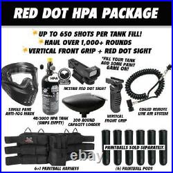 Maddog Tippmann Cronus Basic Red Dot HPA Paintball Gun Package Black / Tan