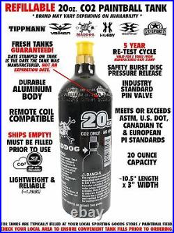 Maddog Tippmann Cronus Basic Silver CO2 Paintball Gun Starter Package Black Tan