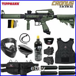 Maddog Tippmann Cronus Tactical Protective CO2 Paintball Gun Package Black Olive