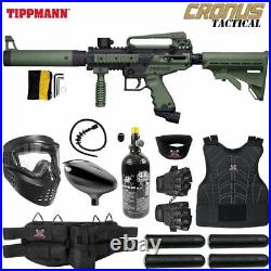 Maddog Tippmann Cronus Tactical Protective HPA Paintball Gun Package Black Olive