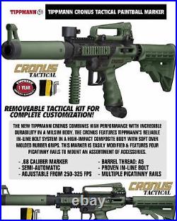 Maddog Tippmann Cronus Tactical Silver CO2 Paintball Gun Starter Package Olive