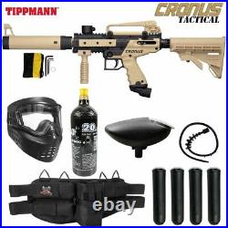 Maddog Tippmann Cronus Tactical Silver CO2 Paintball Gun Starter Package Tan