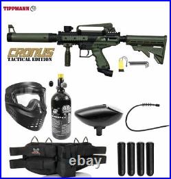 Maddog Tippmann Cronus Tactical Silver HPA Paintball Gun Starter Package Olive