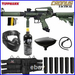 Maddog Tippmann Cronus Tactical Titanium CO2 Paintball Gun Starter Package Olive