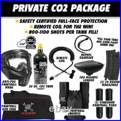 Maddog Tippmann TMC MAGFED Private CO2 Paintball Gun Starter Package Black