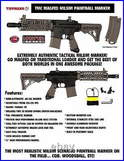 Maddog Tippmann TMC MAGFED Private Paintball Gun Marker Package Tan