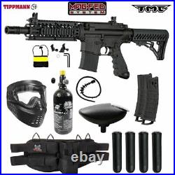Maddog Tippmann TMC MAGFED Silver HPA Paintball Gun Marker Starter Kit Black