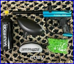 NEW Kingman Spyder Victor Atomic Pickle Indoor Paintball Gun Package -Gloss Teal