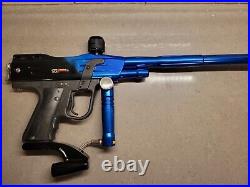PMI Piranha Evo with eyes blue/black fade paintball marker gun rare