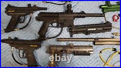 Paintball Gun And Parts Lot With Paintballs Marker 6paintball Marker Guns Lot