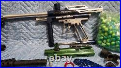 Paintball Gun And Parts Lot With Paintballs Marker 6paintball Marker Guns Lot