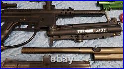 Paintball Gun And Parts Lot With Paintballs Marker 6paintball Marker Guns Lot