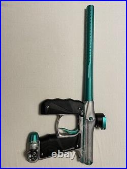 Paintball Gun Mini GS Grey/Teal With Laser Engraved Aloha, With Hk Army Hopper