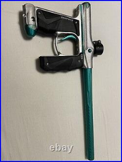 Paintball Gun Mini GS Grey/Teal With Laser Engraved Aloha, With Hk Army Hopper