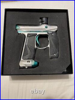 Paintball Gun Mini GS Grey/Teal With Laser Engraved Aloha, With Hk Army Hopper