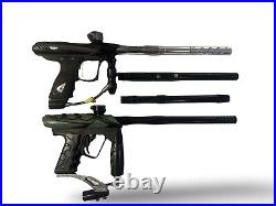 Paintball Marker And Barrel Lot Ion & Proto Gun + Freak CP Long Shot Barrels