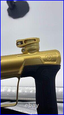 Planet Eclipse Infamous Cs2 Paintball Gun Marker Gold Troll Used. Full FL Kit