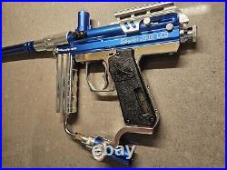 Spyder AMG LCD Paintball Marker Gun Blue Electronic W Case Rare