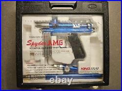 Spyder AMG LCD Paintball Marker Gun Blue Electronic W Case Rare